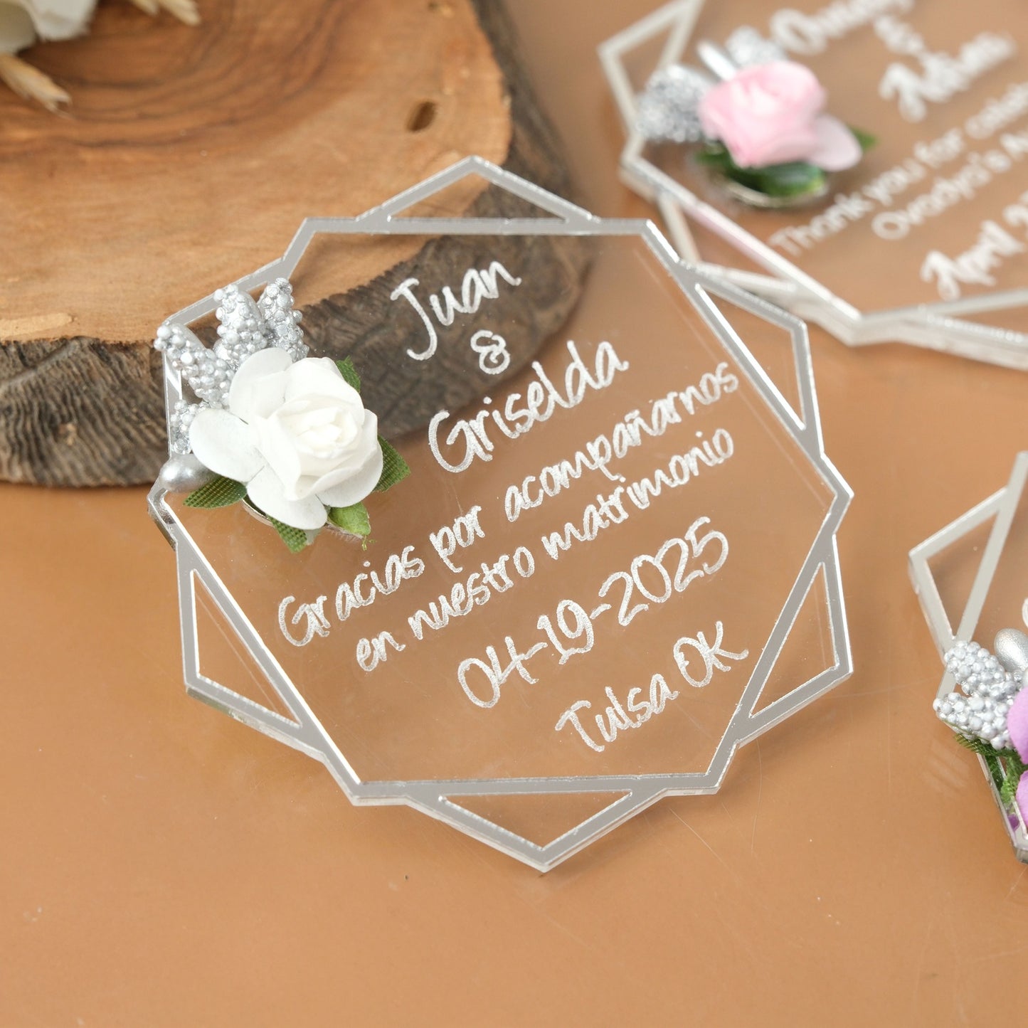 Hexagon Save the Date Magnet & Personalized Invitations Magnet (Pack of 20-300)