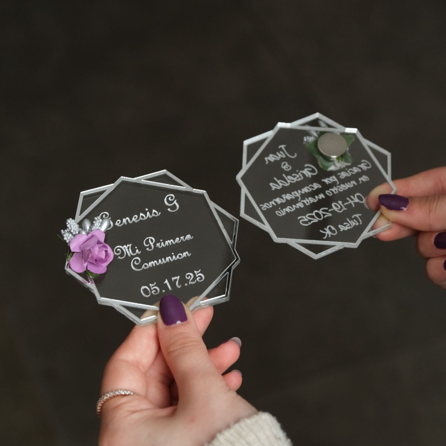 Hexagon Save the Date Magnet & Personalized Invitations Magnet (Pack of 20-300)